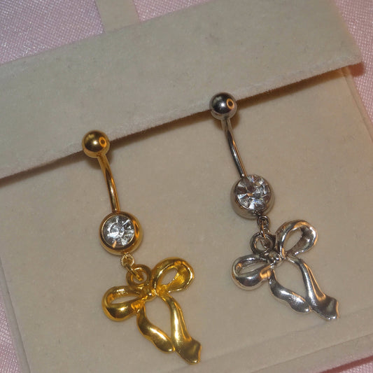 Bow Belly Piercing Bar Duo-
